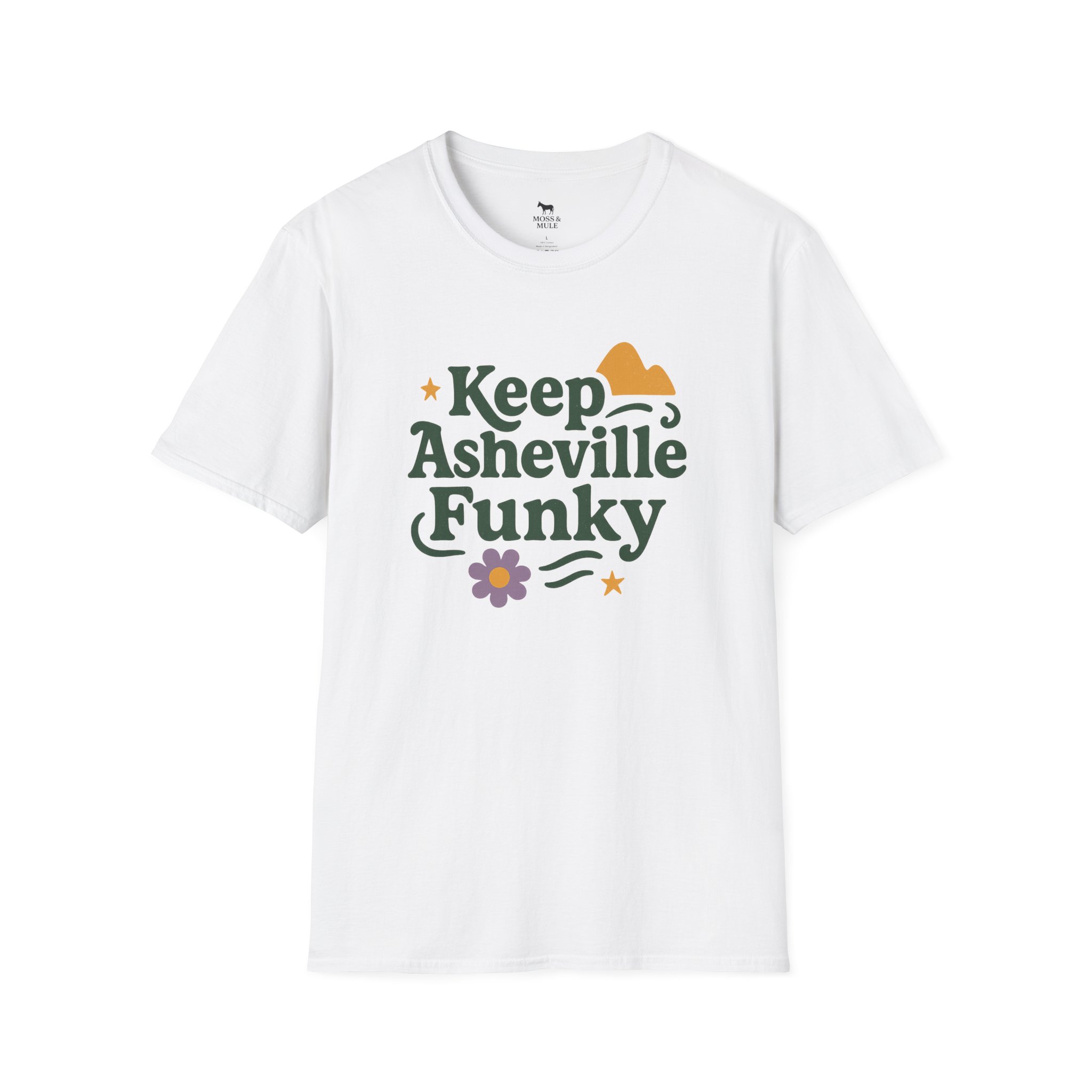 Asheville Funky Retro Hippie Graphic Tee